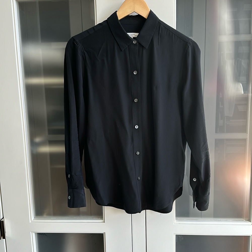 Equipment - LEONA LONG SLEEVE SILK SHIRT xs/tp
